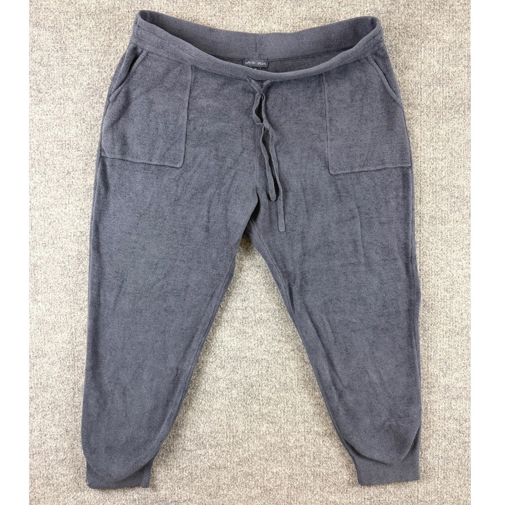 Barefoot Dreams CozyChic Ultra Lite Knit Joggers Mens 2X Gray Drawstring Pants